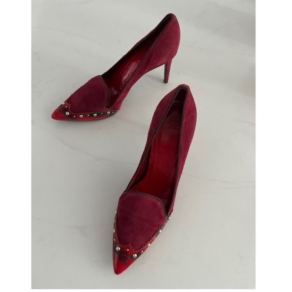 Tory Burch Red with Red Leather Tip High Heels